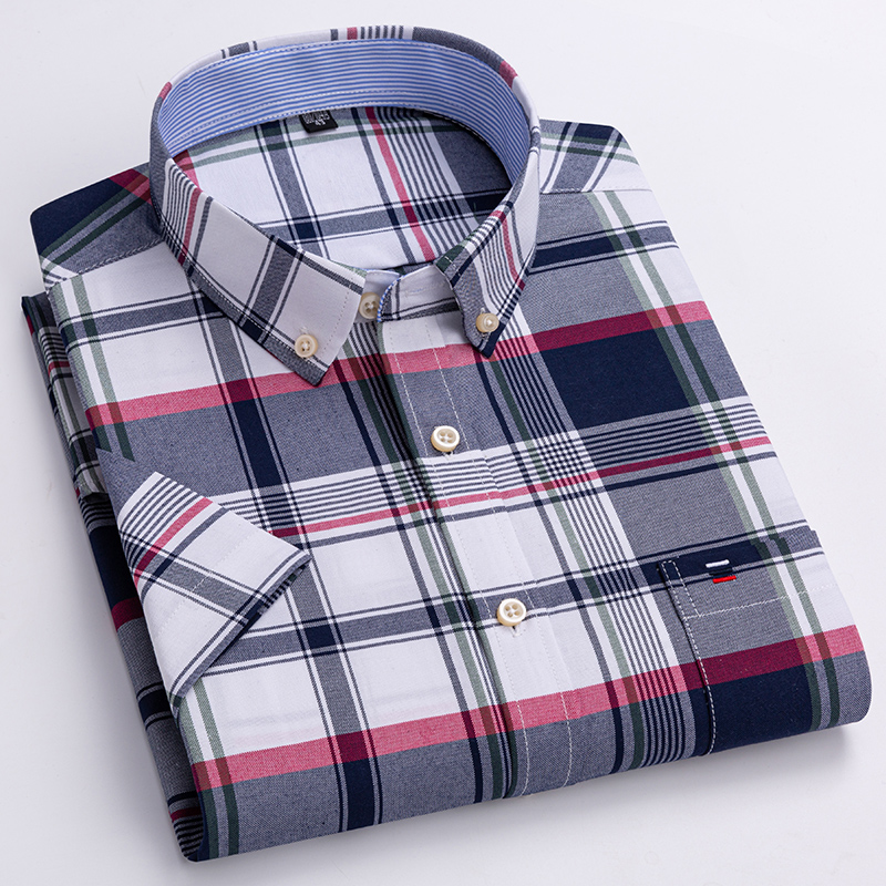 Oxford Cotton Casual Shirt Business - Summer 100% Cotton Oxford Shirt Mens