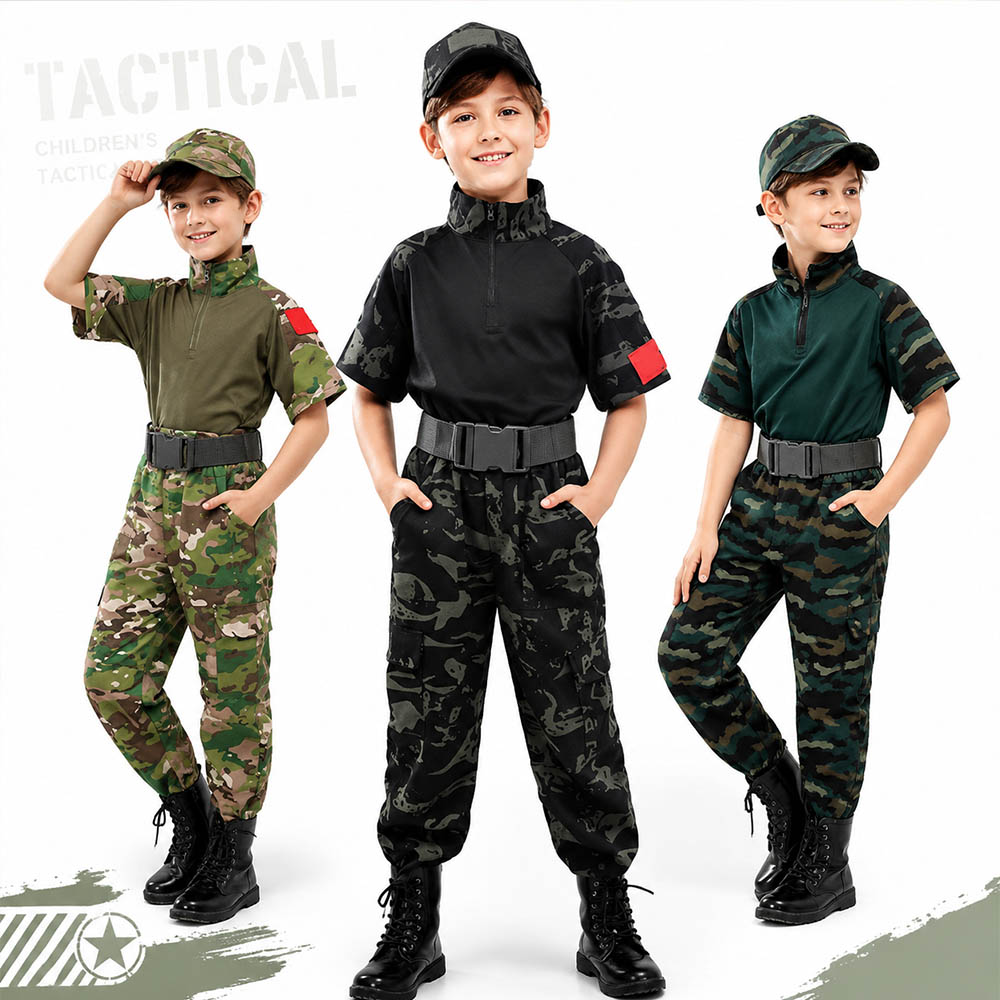 Kids Camouflage Tactical Frog  - Tactical Military Shirt Cargo 评论和价格