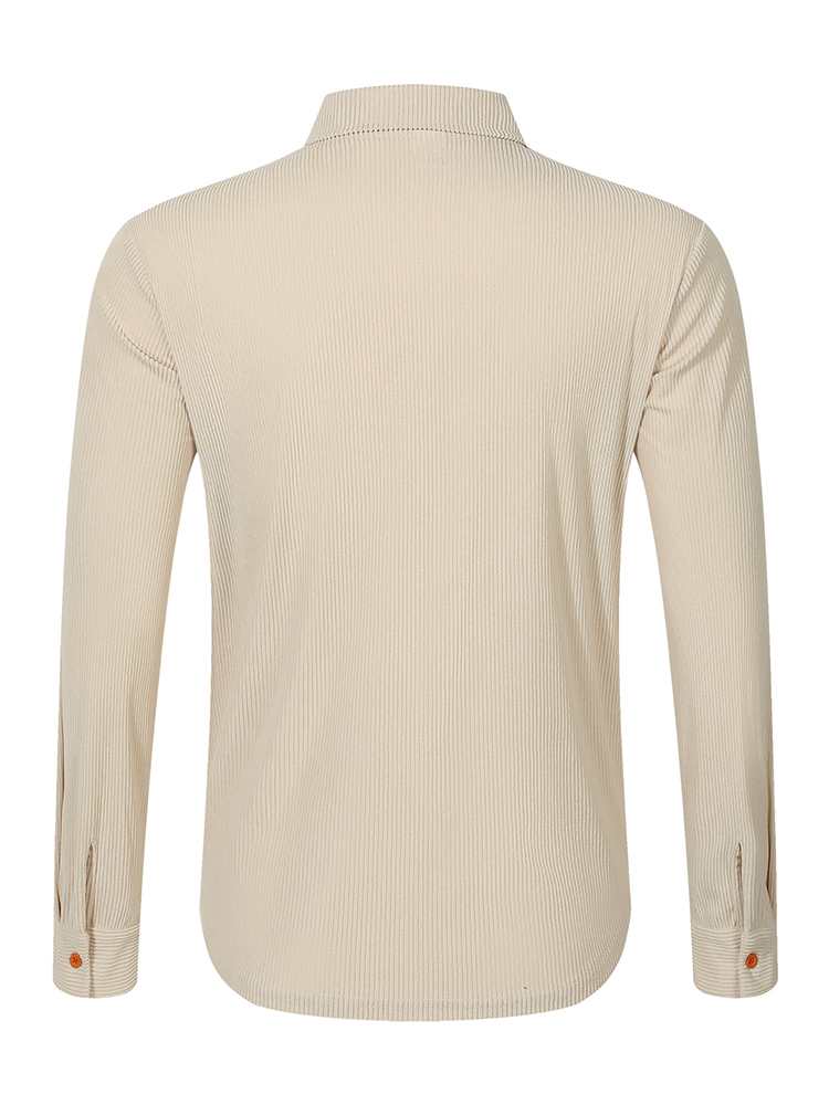 Casual Men's Corduroy Shirt Ja - Corduroy Button Up Shirt Men 评论和价格