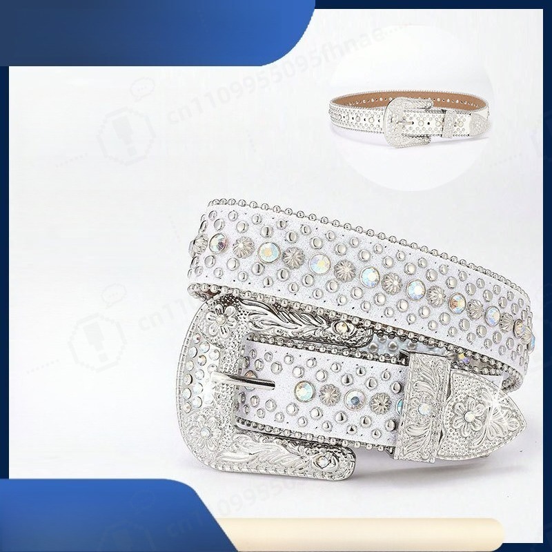 Y2K Style Rhinestone Belt For  - Jeans 评论和价格