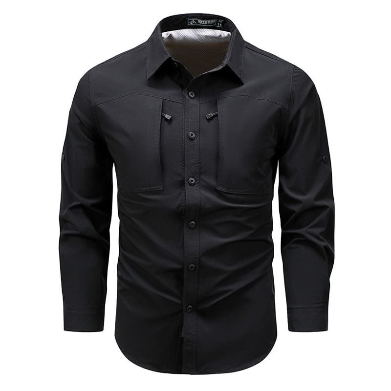 Spring Autumn Men's Long Sleev - Tactical Military Shirt Cargo 评论和价格
