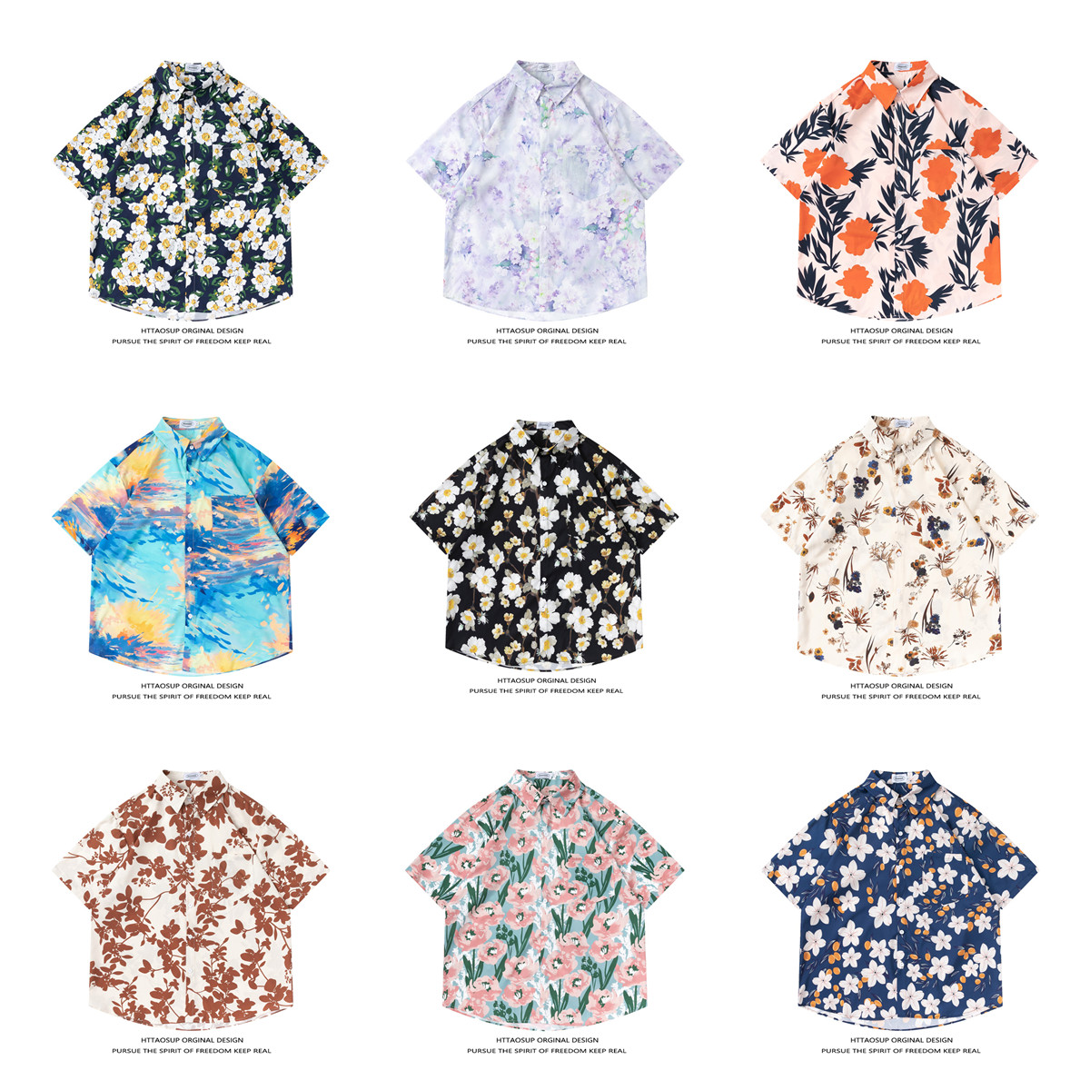 HTTAOSUP Summer Vintage Floral - Vintage Hawaiian Floral Shirt 评论和价格